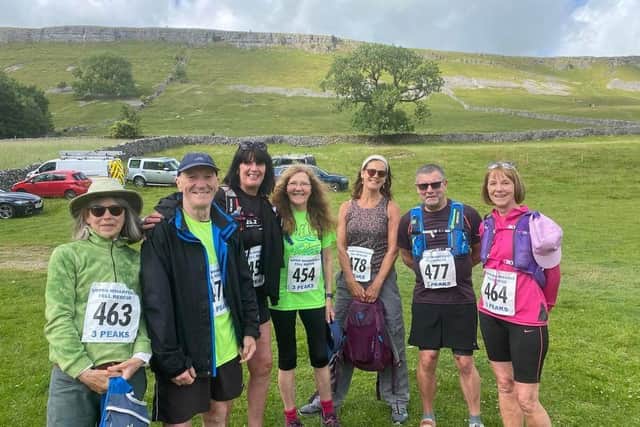 The Scarborough Athletic Club walking group at the Upper Wharfedale Challenge