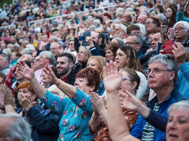 The crowd enjoyed the show