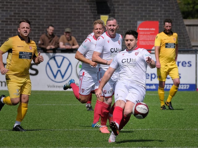 Ryan Blott on the attack for the Athletic Legends