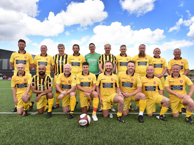 The Scarborough FC Legends line up