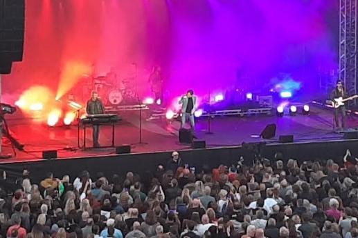 Fans enjoy a string of classic hits by A-Ha live in Scarborough.