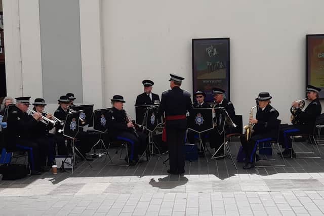 Music from the Humberside Police Band greeted visitors to the event.