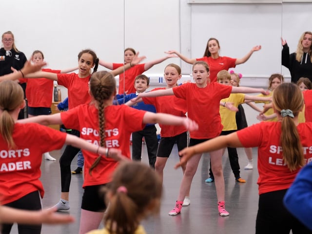 Students enjoy the sports fun at Scarborough Sixth Form College