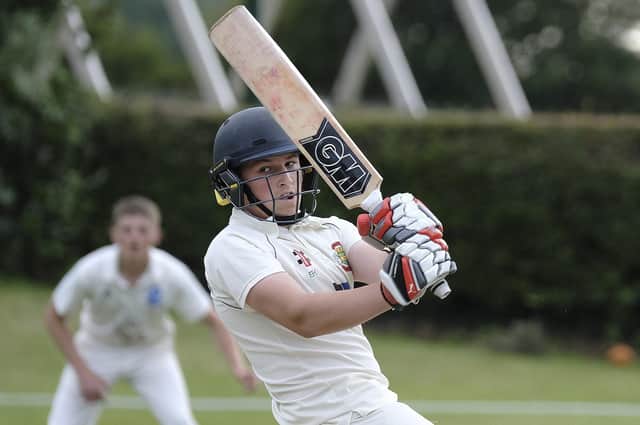 Elliot Hatton smashed a superb century for Folkton & Flixton in their home win against Welton