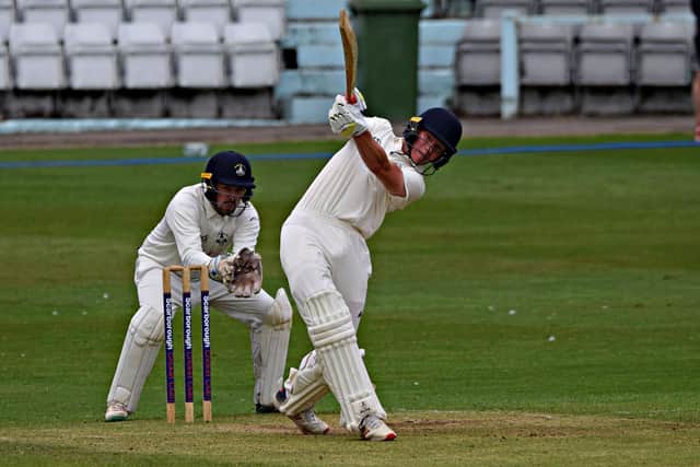 Scarborough CC 2nds' Hayden Williamson hits out
Photos by Simon Dobson