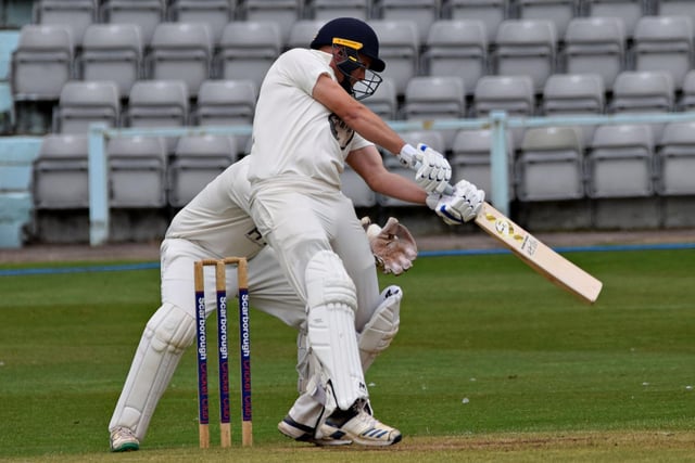Scarborough CC 2nds' Sam Carver hits out