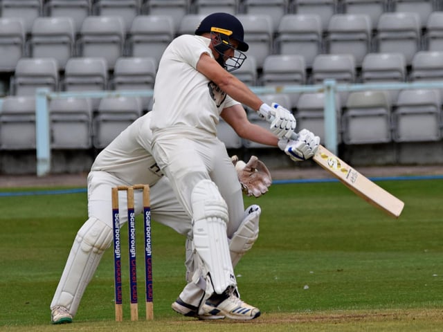 Scarborough CC 2nds' Sam Carver hits out