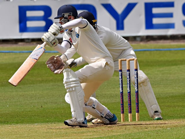 Loanee Dan Artley impressed for Scarborough CC 2nds for the second successive weekend