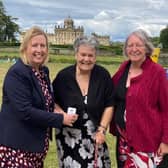 RNLI volunteers, Betty Bayliss and Cynthia Walker are presented with awards to mark 20 years of service to the sea-faring organisation.