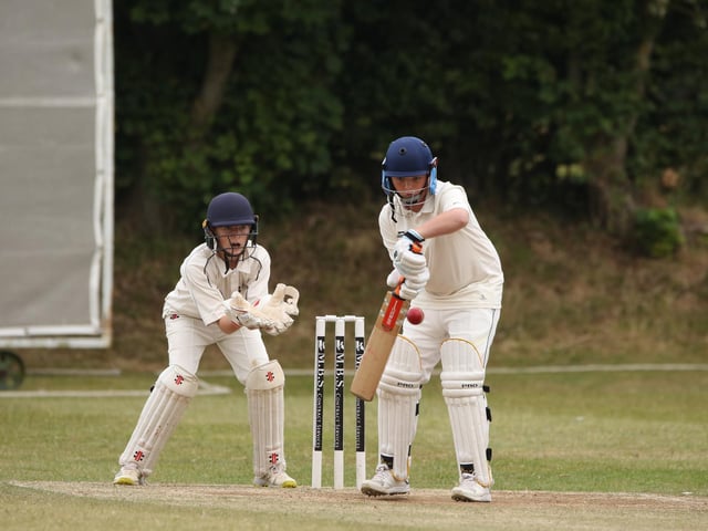 Bridlington Cricket Club Under-15s in batting action against Folkton & Flixton Cricket Club Under-15s