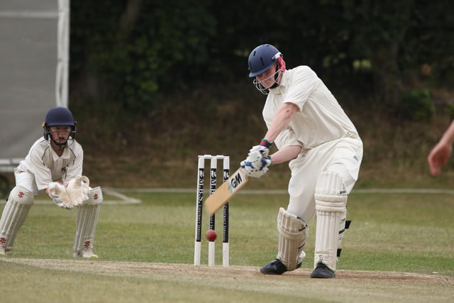 Bridlington Cricket Club Under-15s in batting action against Folkton & Flixton Cricket Club Under-15s