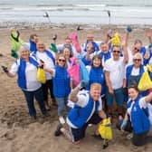 The team of Lottery winners at Sandsend Beach. Photo by Peter Powell.