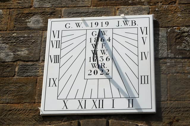 The new sundial on St Stephen’s Church at Fylingdales. Photo submitted
