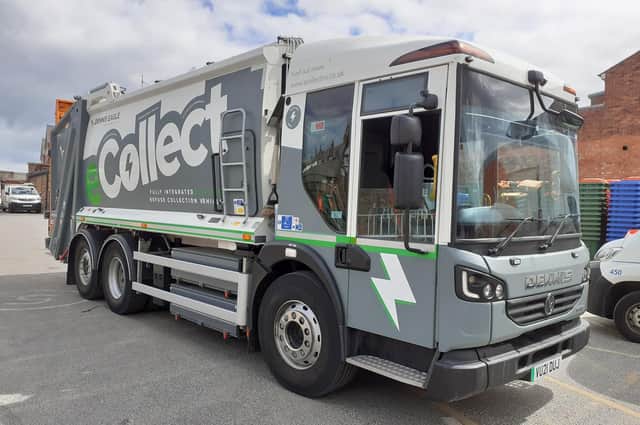 Scarborough Borough Council  is trialling the eCollect electric bin lorry which is on loan from Dennis Eagle. Photo:Scarborough Borough Council