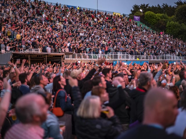 The crowd were on their feet for One Day Like This
