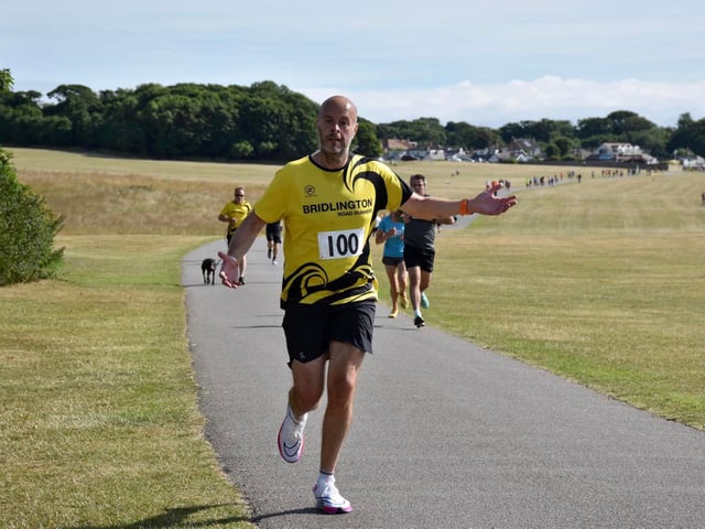 Bridlington Road Runners Martin Hutchinson celebrates his 100th Parkrun