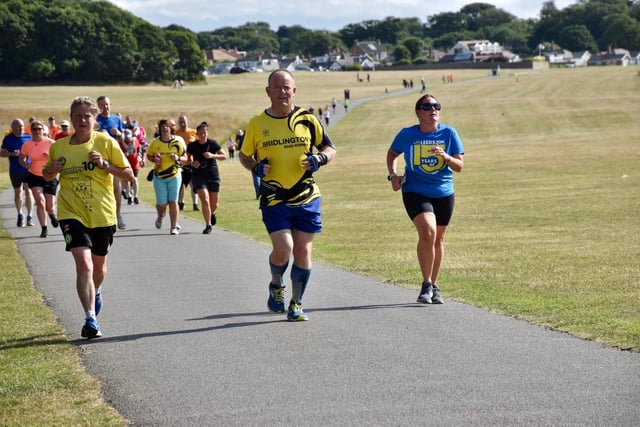 Bridlington Road Runner Dave Pring, centre, in action at Sewerby Parkrun