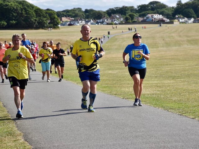 Bridlington Road Runner Dave Pring, centre, in action at Sewerby Parkrun