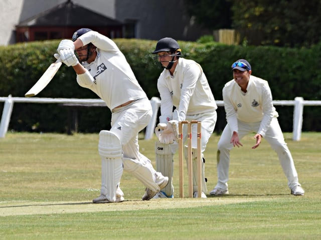 Beverley Batter B Hatfield with Duncan Brown and Ben Elvidge looking on