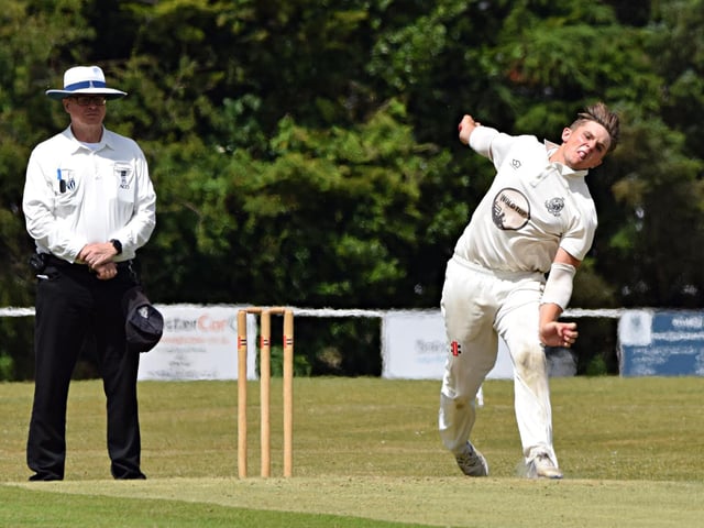 Scarborough CC all-rounder Ed Hopper gives it his all