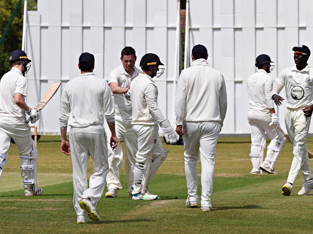 Scarborough CC celebrate their opening wicket