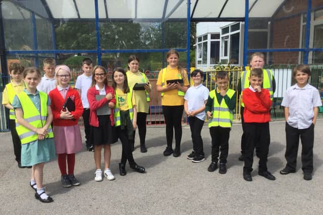 New Pasture Lane pupils pose for a photograph.