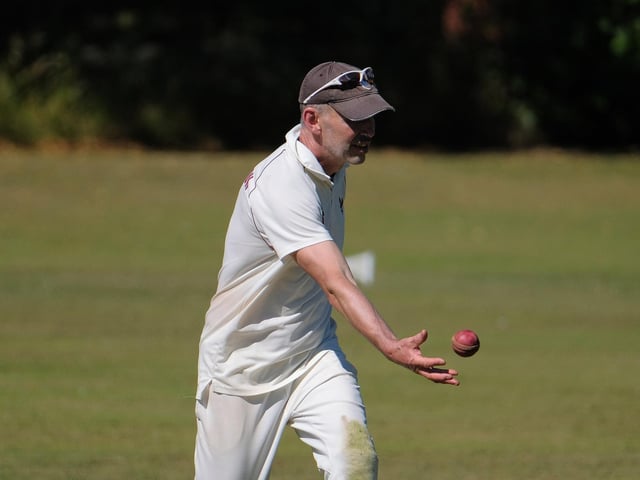 John Nelson in fielding action for Ravenscar 2nds