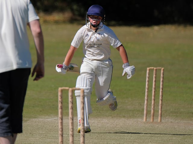 Wykeham 3rds scamper through for a single against Ravenscar 2nds