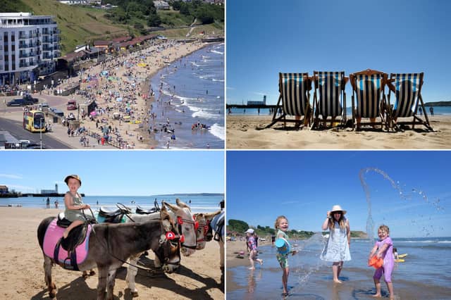 Beachgoers found a range of ways to cool off at the seaside during the heatwave.