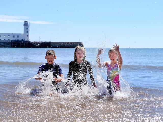 Josh, Ella and Chloe cooling of in South Bay.