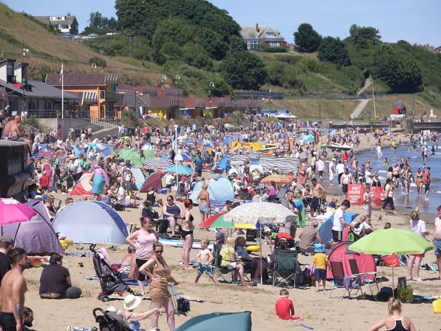 Beachgoers flock to North Bay to enjoy the sunshine.