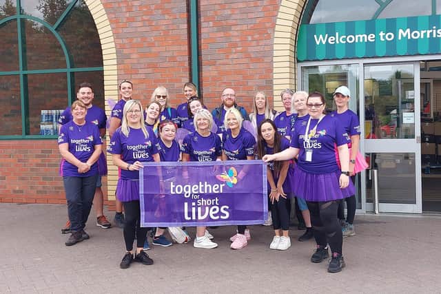 Morrisons staff before the walk