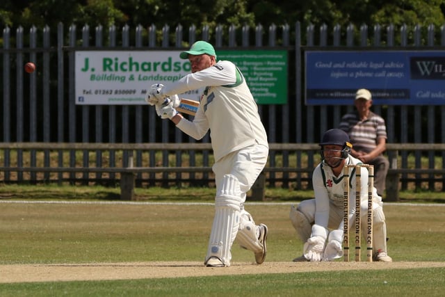 Batter John Major in action for Bridlington CC v Malton & Old Malton CC