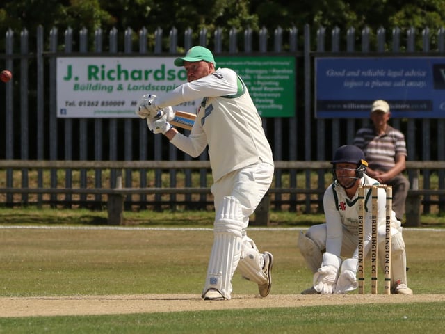 Batter John Major in action for Bridlington CC v Malton & Old Malton CC
