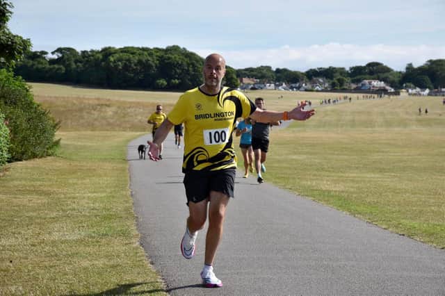 Bridlington Road Runners chairman Martin Hutchinson at his 100th Sewerby Parkrun
