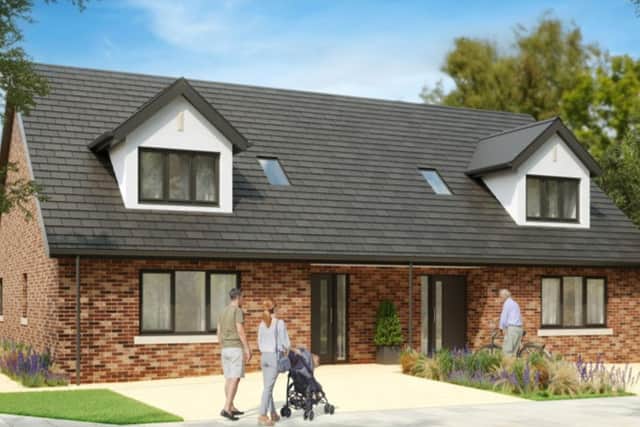 An artist's impression of what some of the new properties could look like.