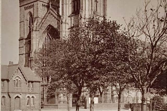 This vintage postcard from 1924 shows the area around the Priory. Postcard courtesy of Aled Jones