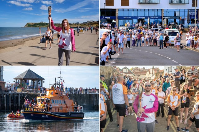The baton relay makes its way along the Yorkshire Coast as part of its route across the country.