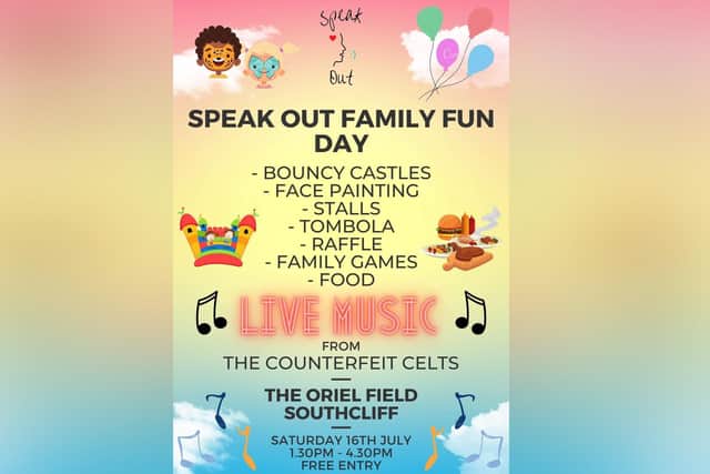 The Speak Out Family Fun Day takes place on July 16