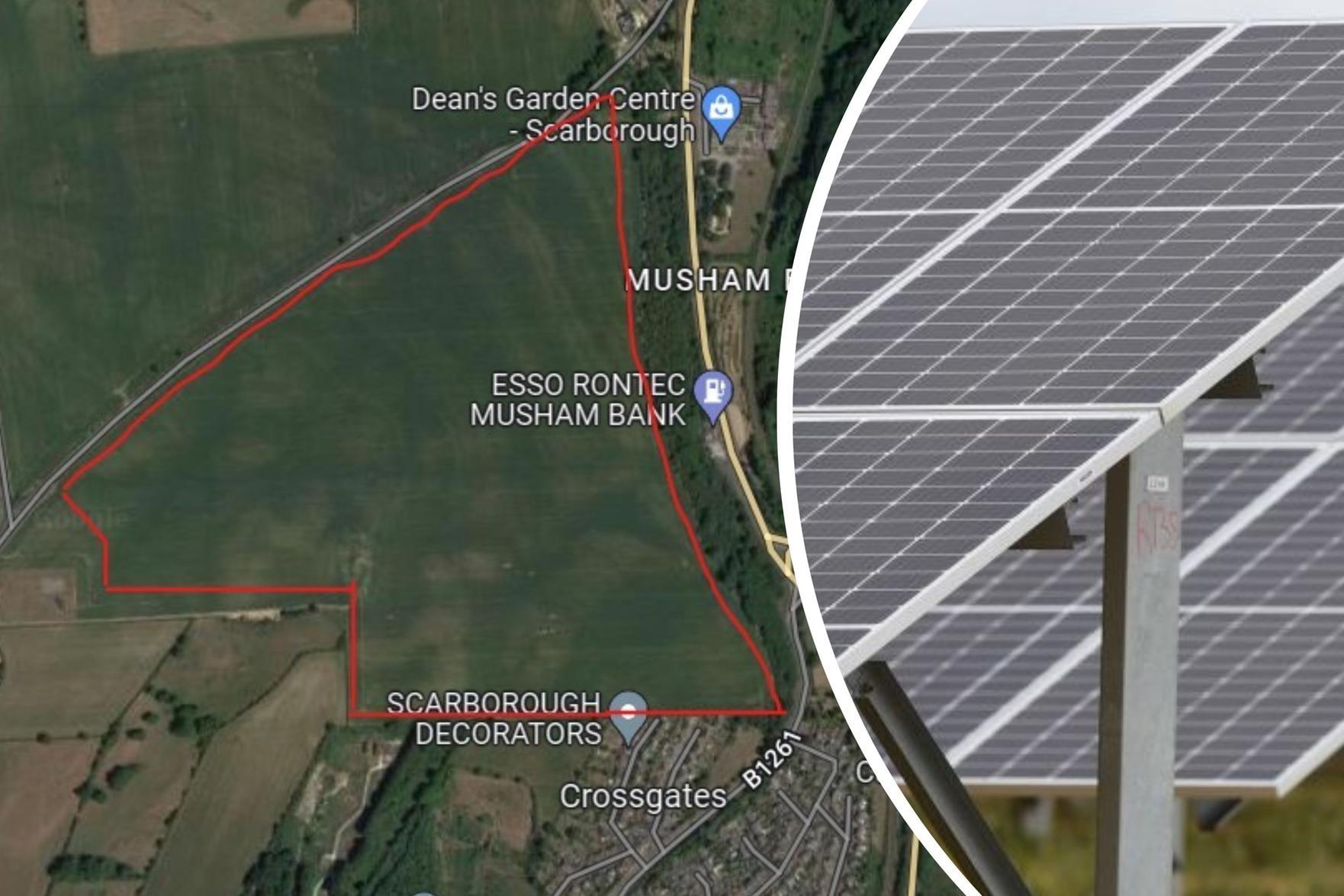 Huge new solar panel farm next to A64 on main route into Scarborough ...