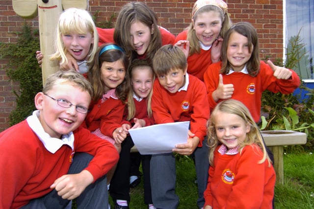 Fylingdales Primary School Council celebrates a glowing Ofsted report.