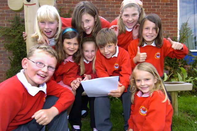Fylingdales Primary School Council celebrates a glowing Ofsted report.