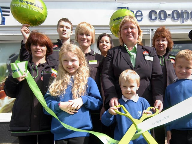 Castleton Primary School children attend the grand opening of the Co-op in Castleton.