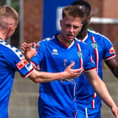 New signing Aaron Haswell scored on his Whitby Town debut against Handsworth

PHOTOS BY BRIAN MURFIELD
