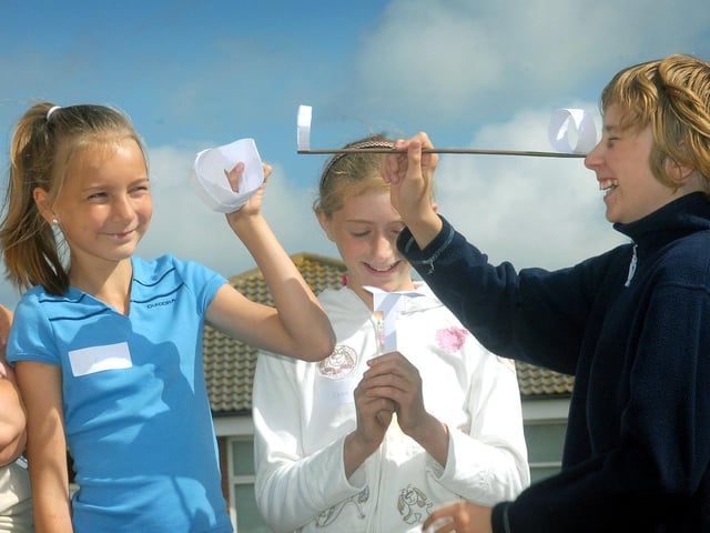 Filey Juniors learn science on an out of school day. Pictured are Georgia Porter, Chloe Frampton and Jared Shooter.