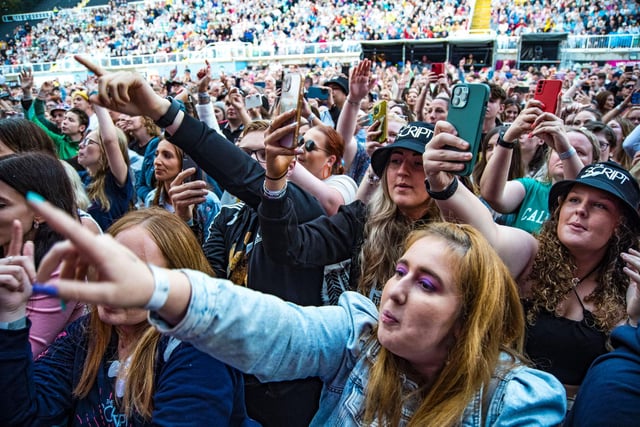 The crowd moved in unison during the performance