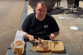 Rate My Takeaway YouTube star Danny Malin at Baxters of Scarborough. (Photo: Rate My Takeaway/YouTube)