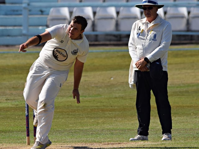 All-rounder Linden Gray had a fine match for the home side