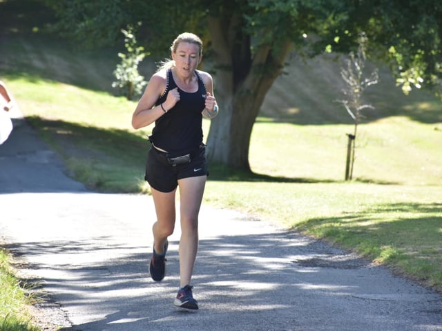Working hard at Sewerby Parkrun