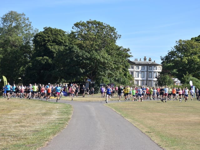 Racing away from the start-line at Sewerby Parkrun